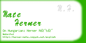 mate herner business card